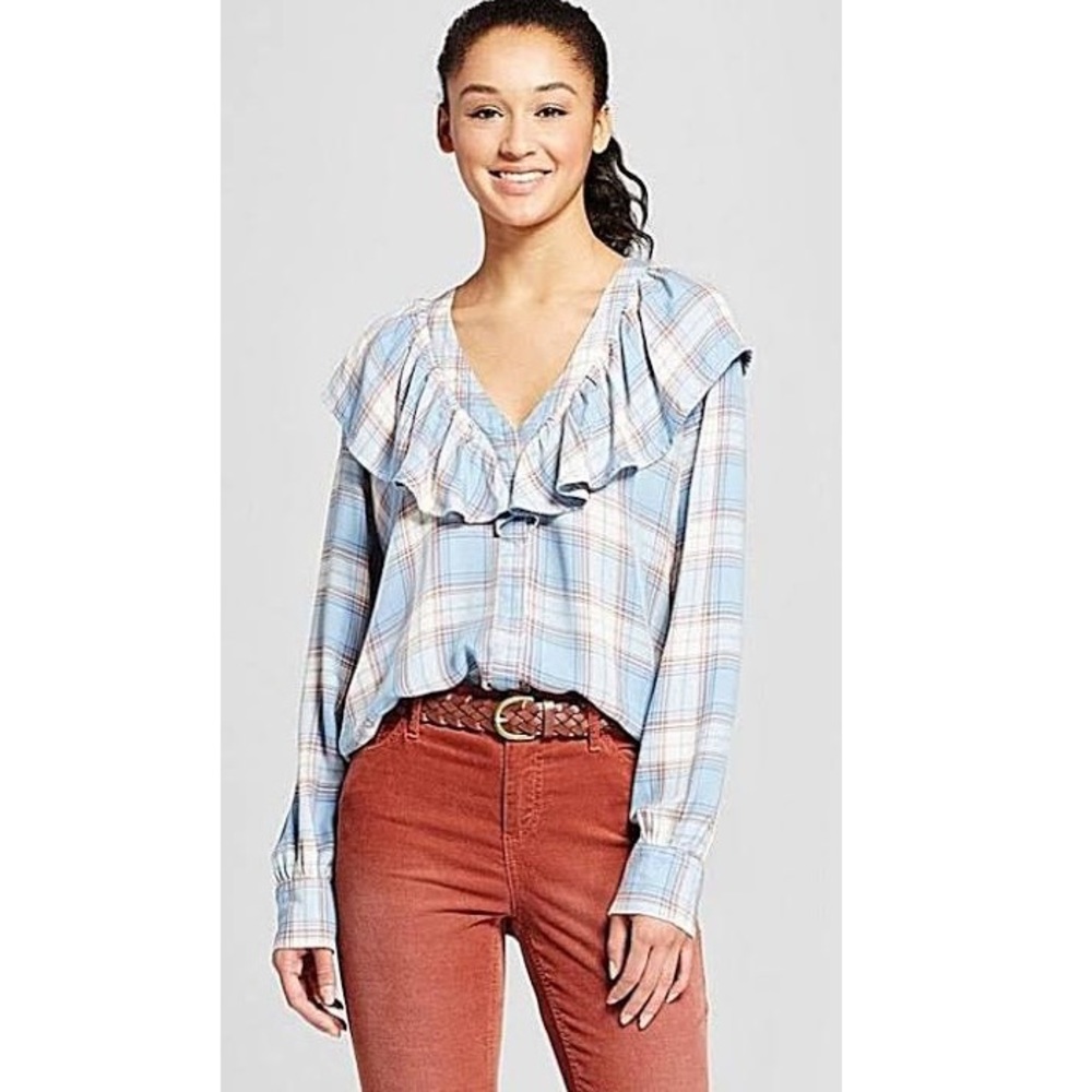 Ruffle Neck Blouse